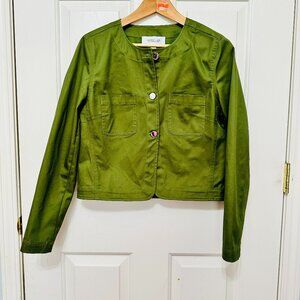 DEREK LAM 10 CROSBY MILITARY INSPIRED FATIGUE CROP JACKET BLAZER MEDIUM $275